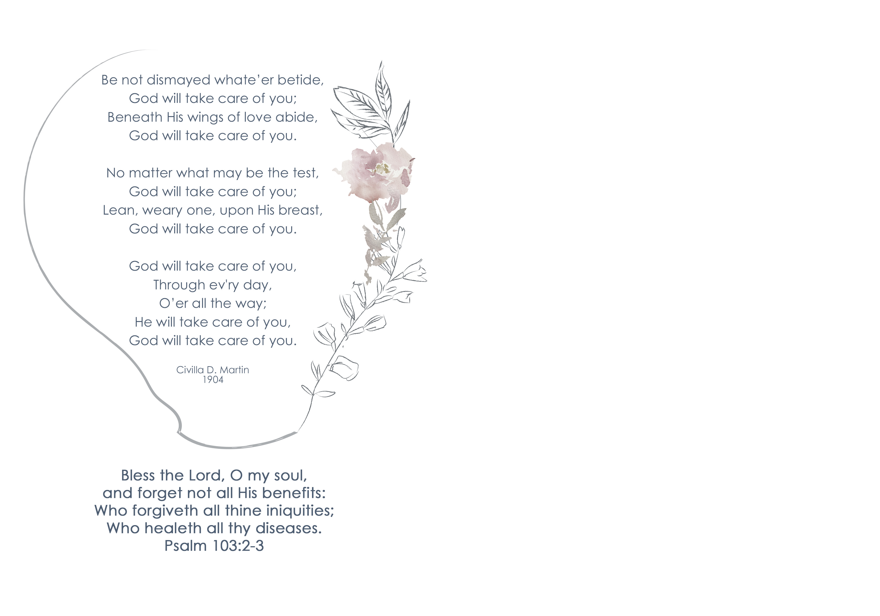 Hymn Series—Floral Greeting Cards