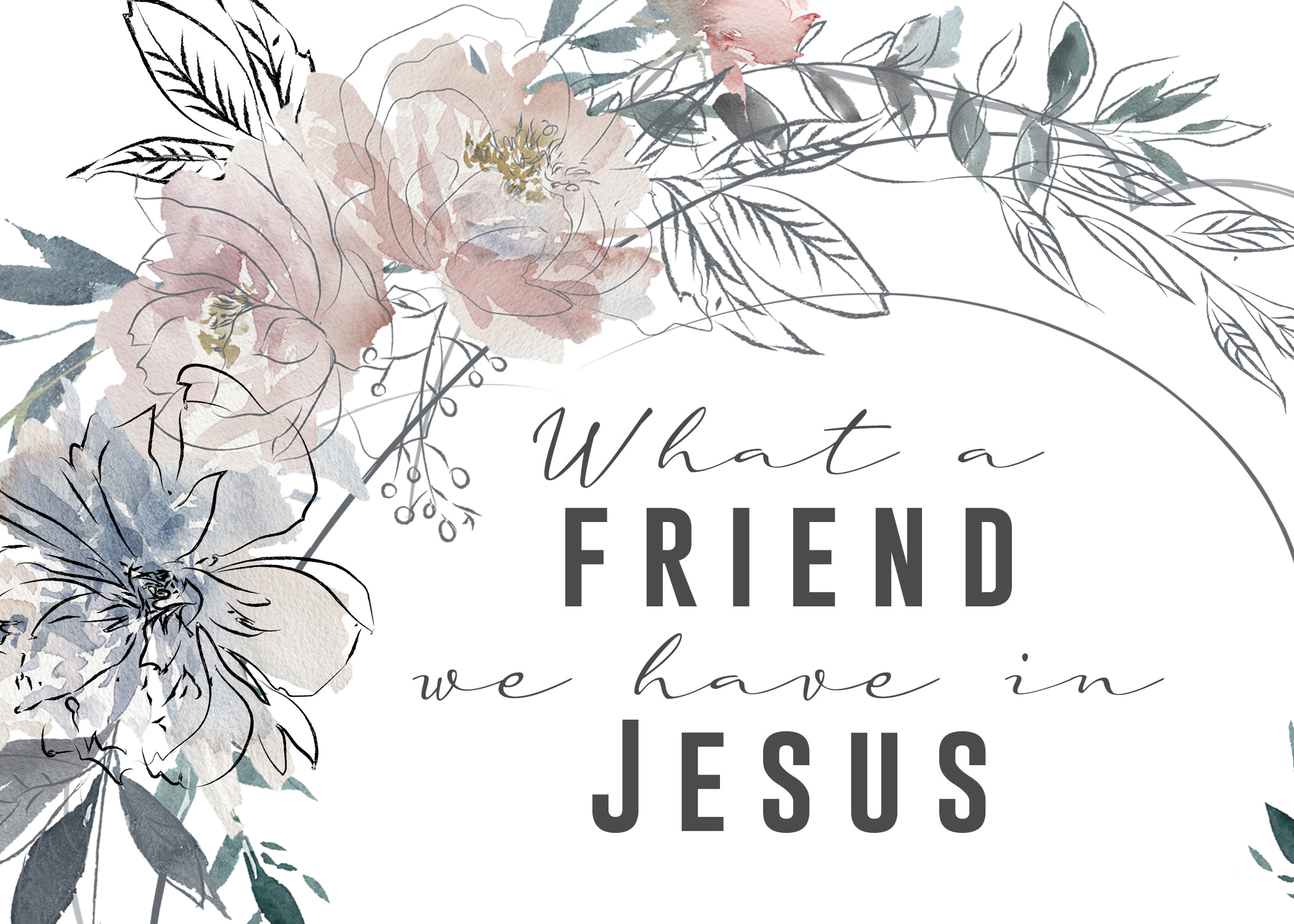 Hymn Series—Floral Greeting Cards