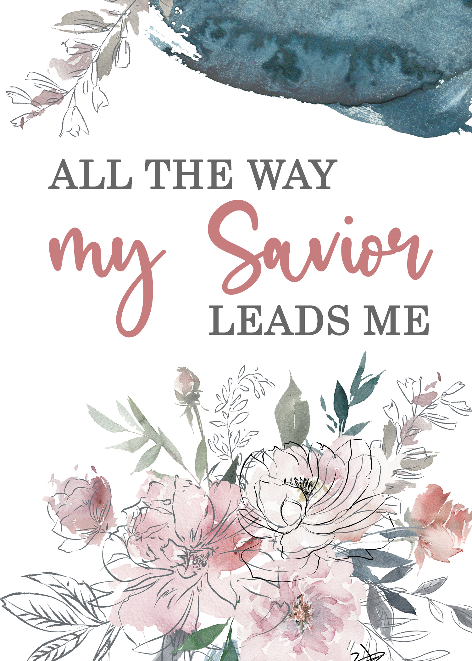 Hymn Series—Floral Greeting Cards