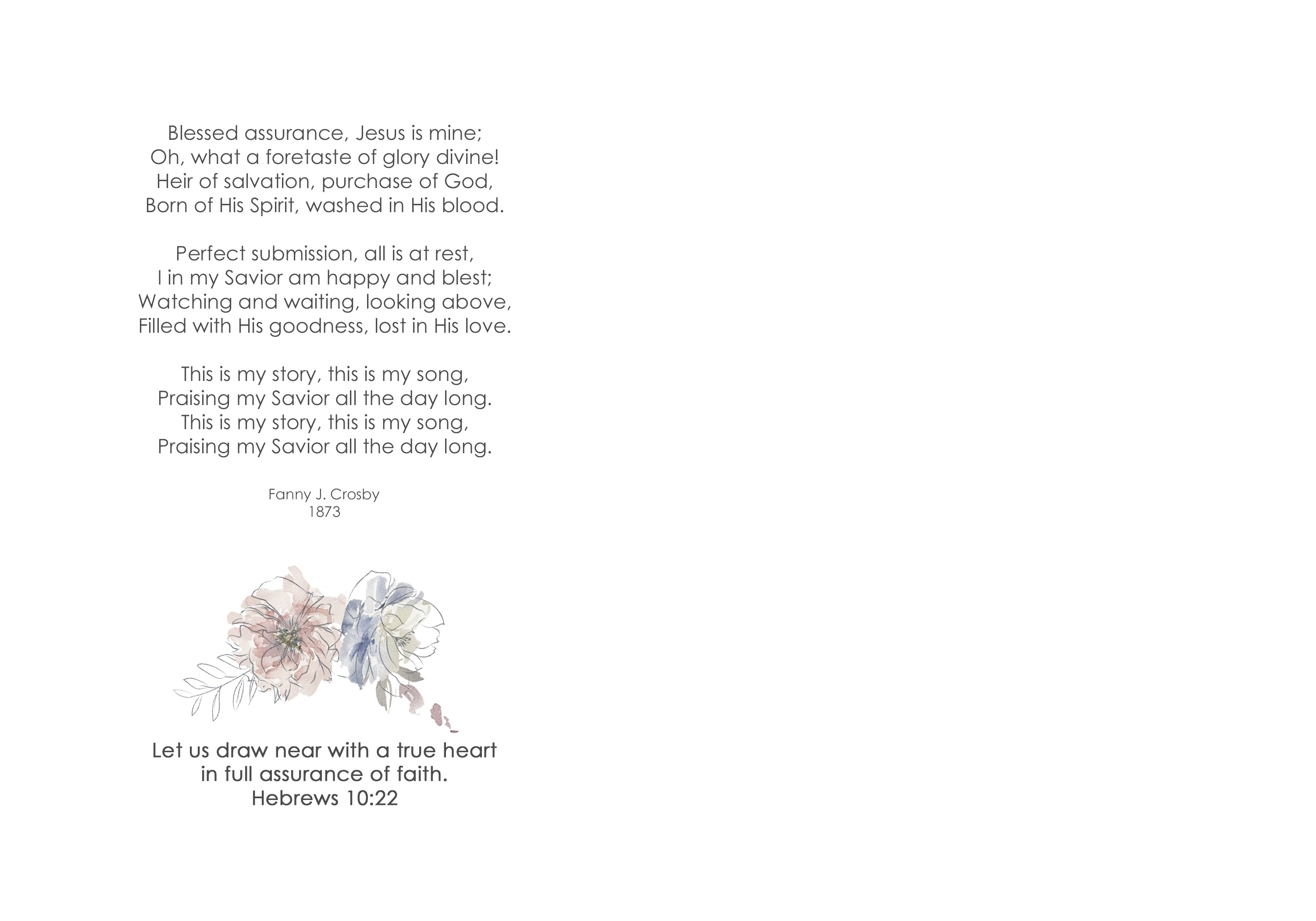 Hymn Series—Floral Greeting Cards