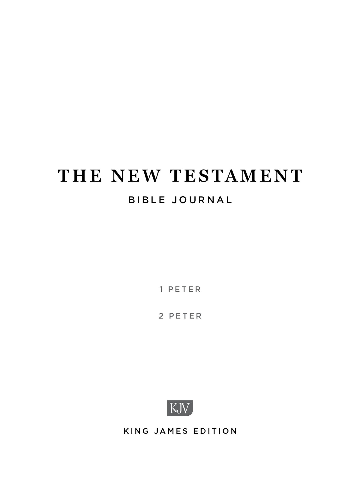 1–2 Peter - New Testament Bible Journal