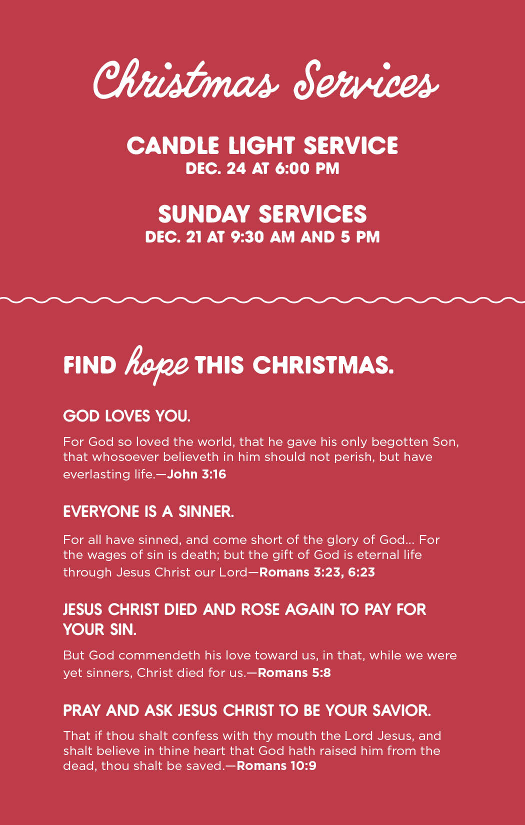 Celebrate Christmas—Outreach Card