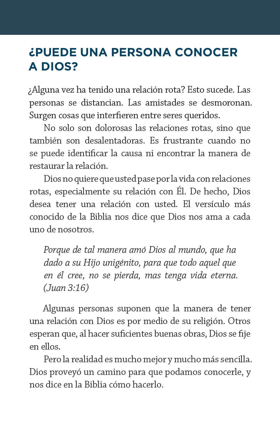 Un Dios A Quien Usted Puede Conocer (A God You Can Know Spanish)