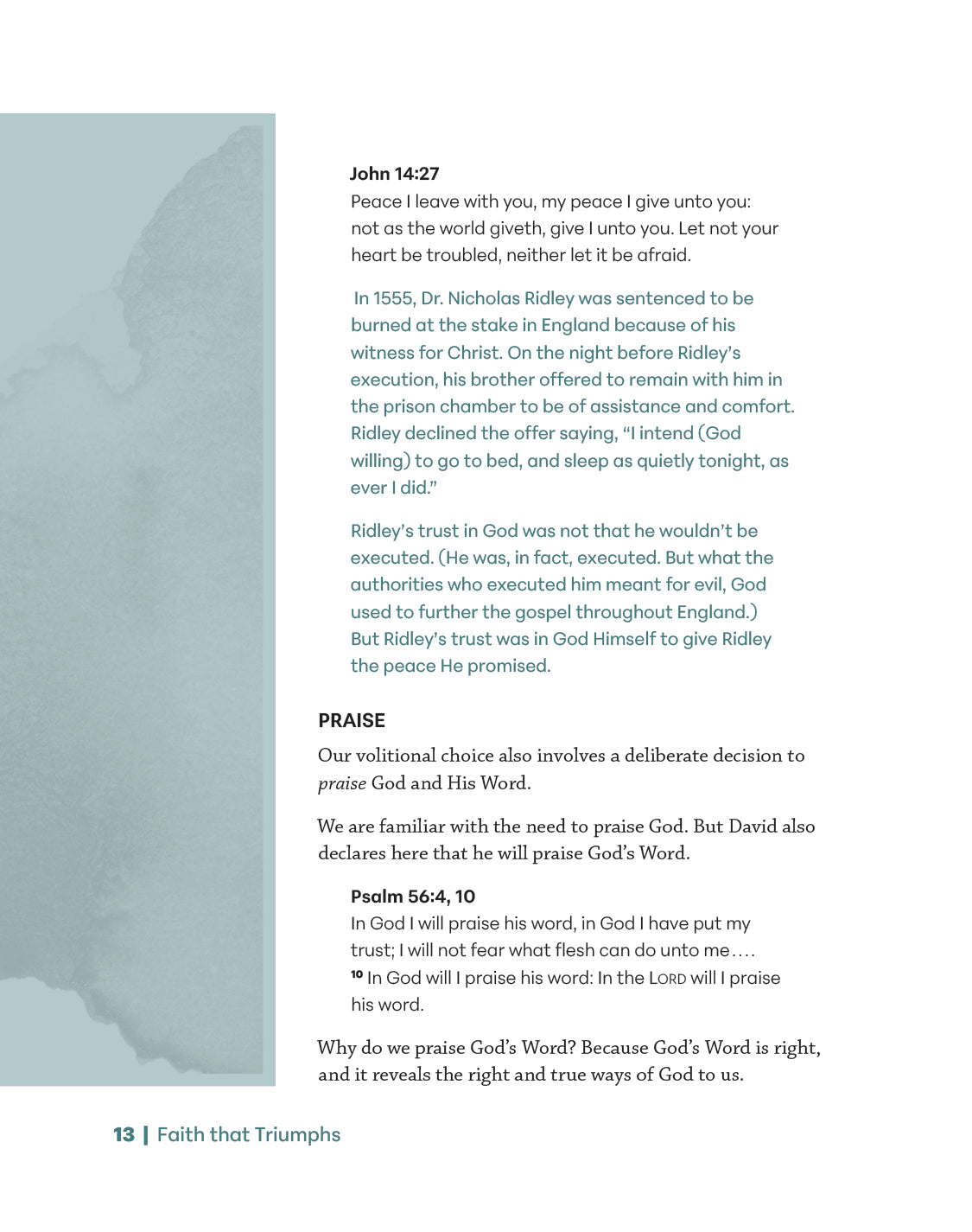 Faith that Triumphs Leader Guide