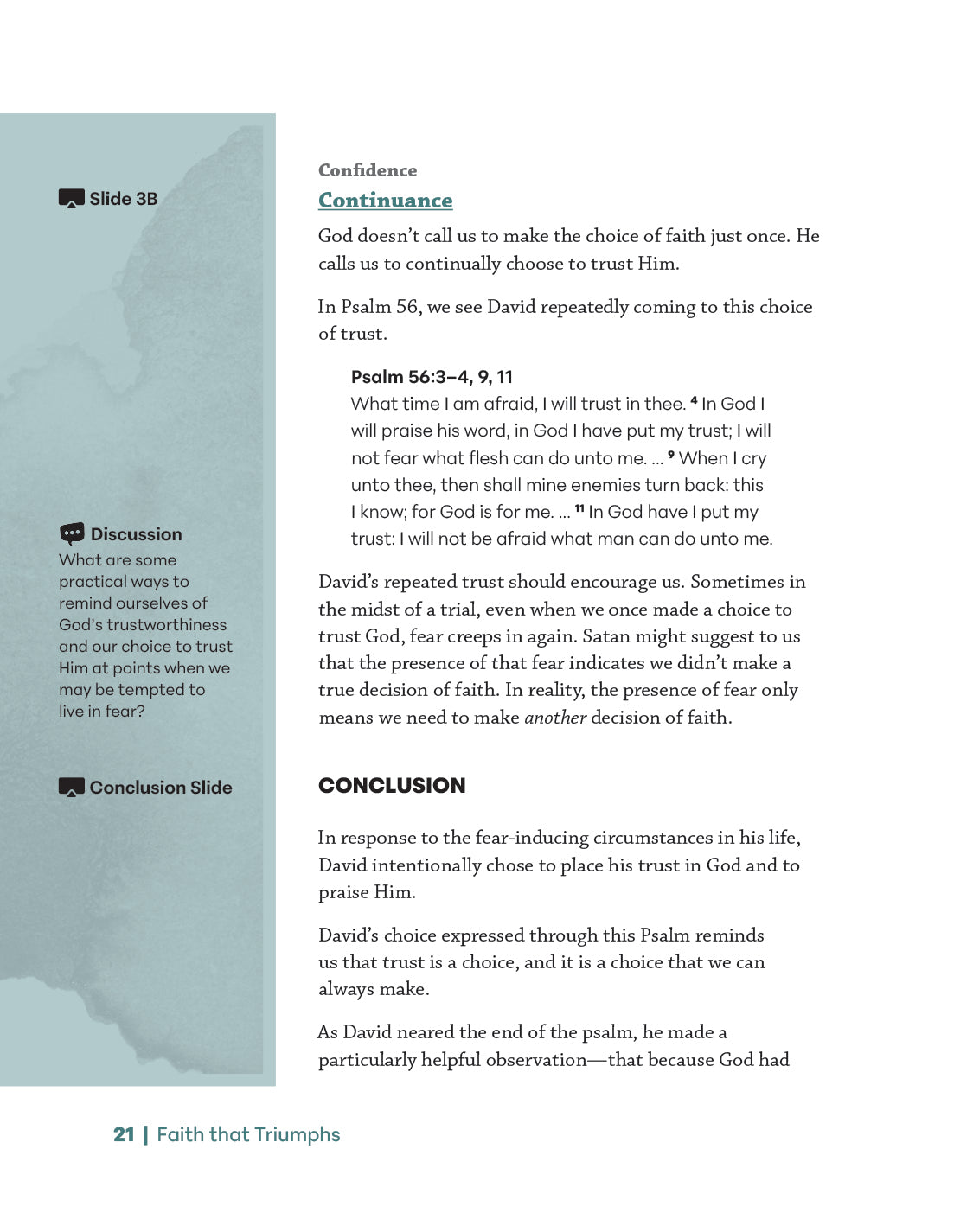 Faith that Triumphs Leader Guide