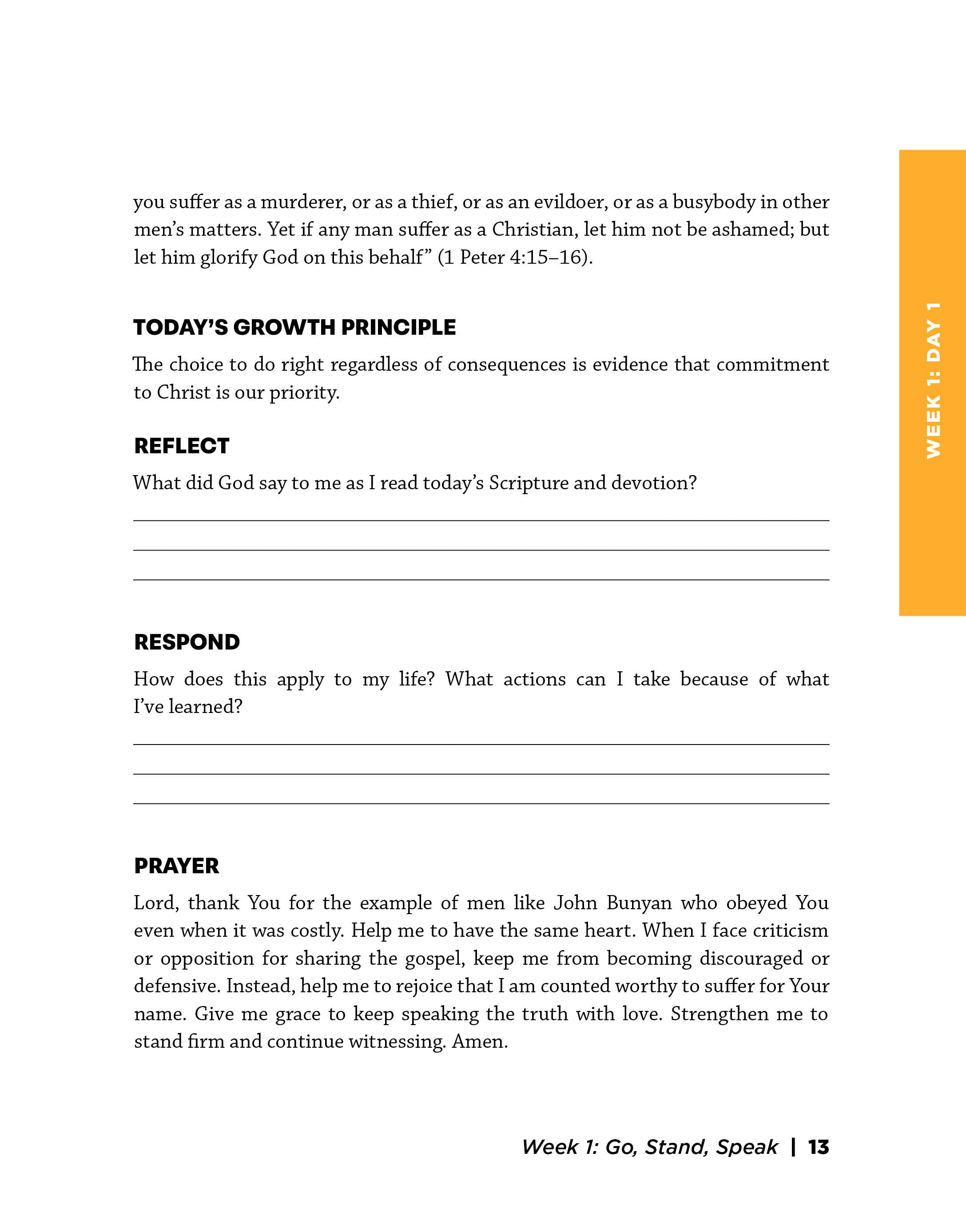 Go, Stand, Speak Study Guide