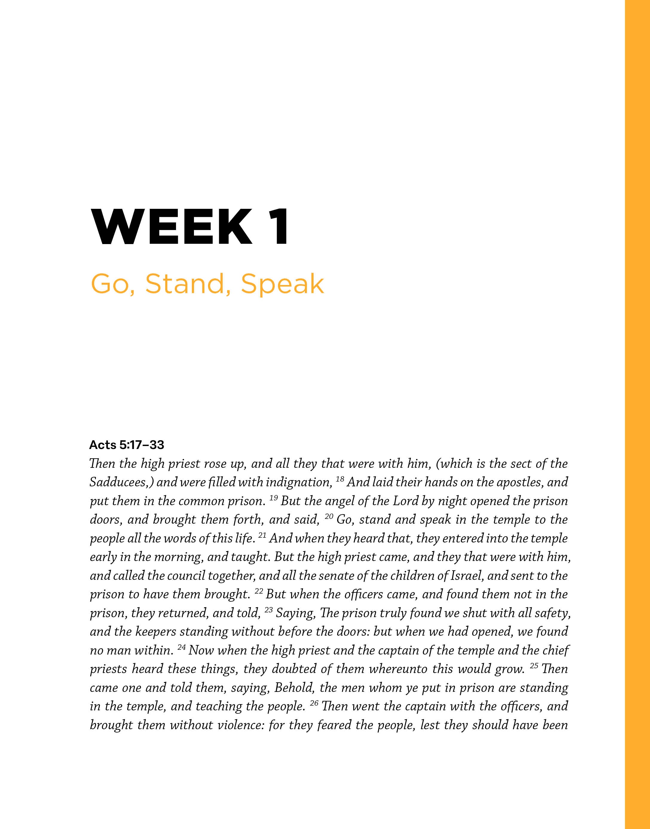 Go, Stand, Speak Study Guide