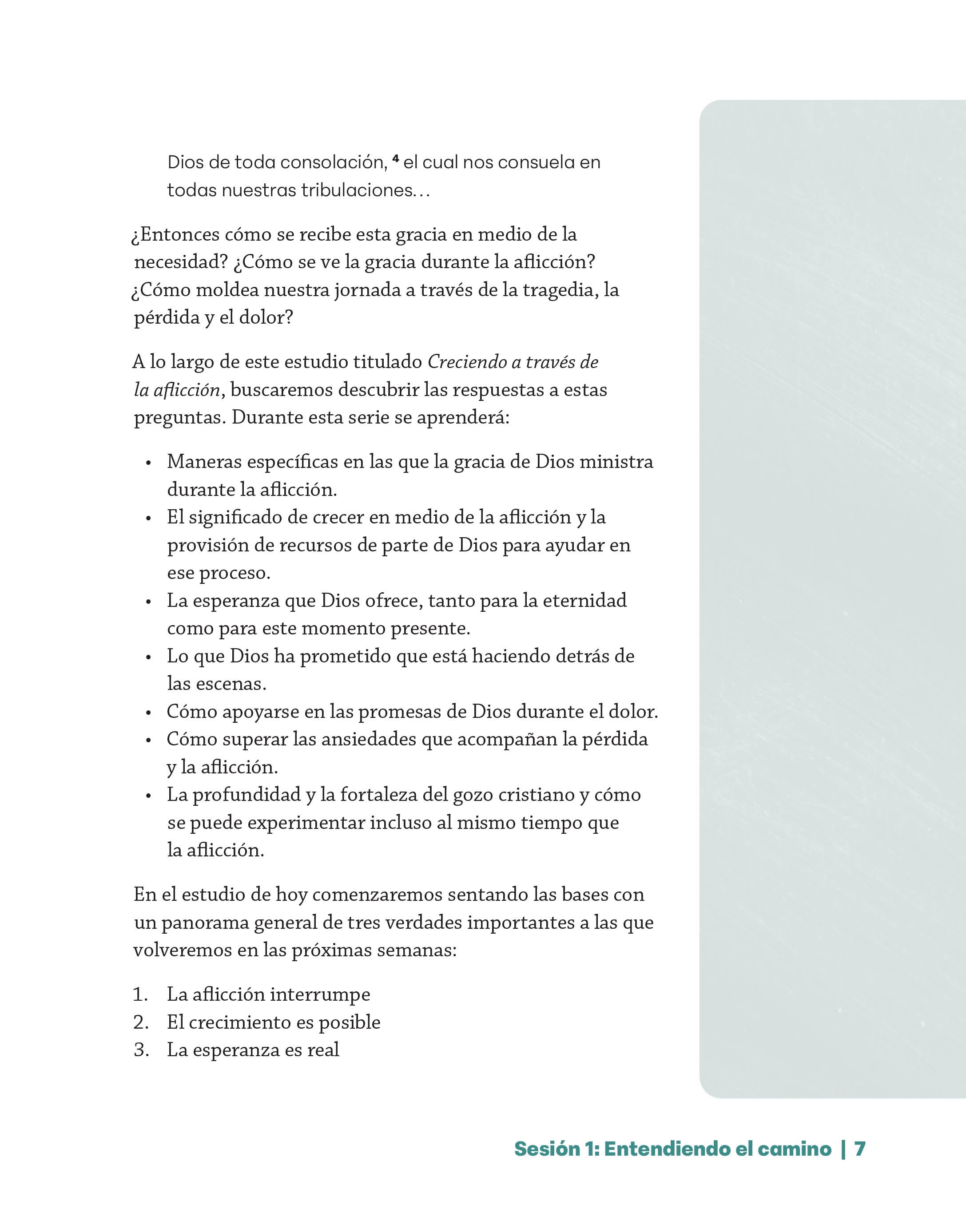 Creciendo a través de la aflicción: Cómo continuar en Cristo - guía del líder (Growing Through Grief LG - Spanish)