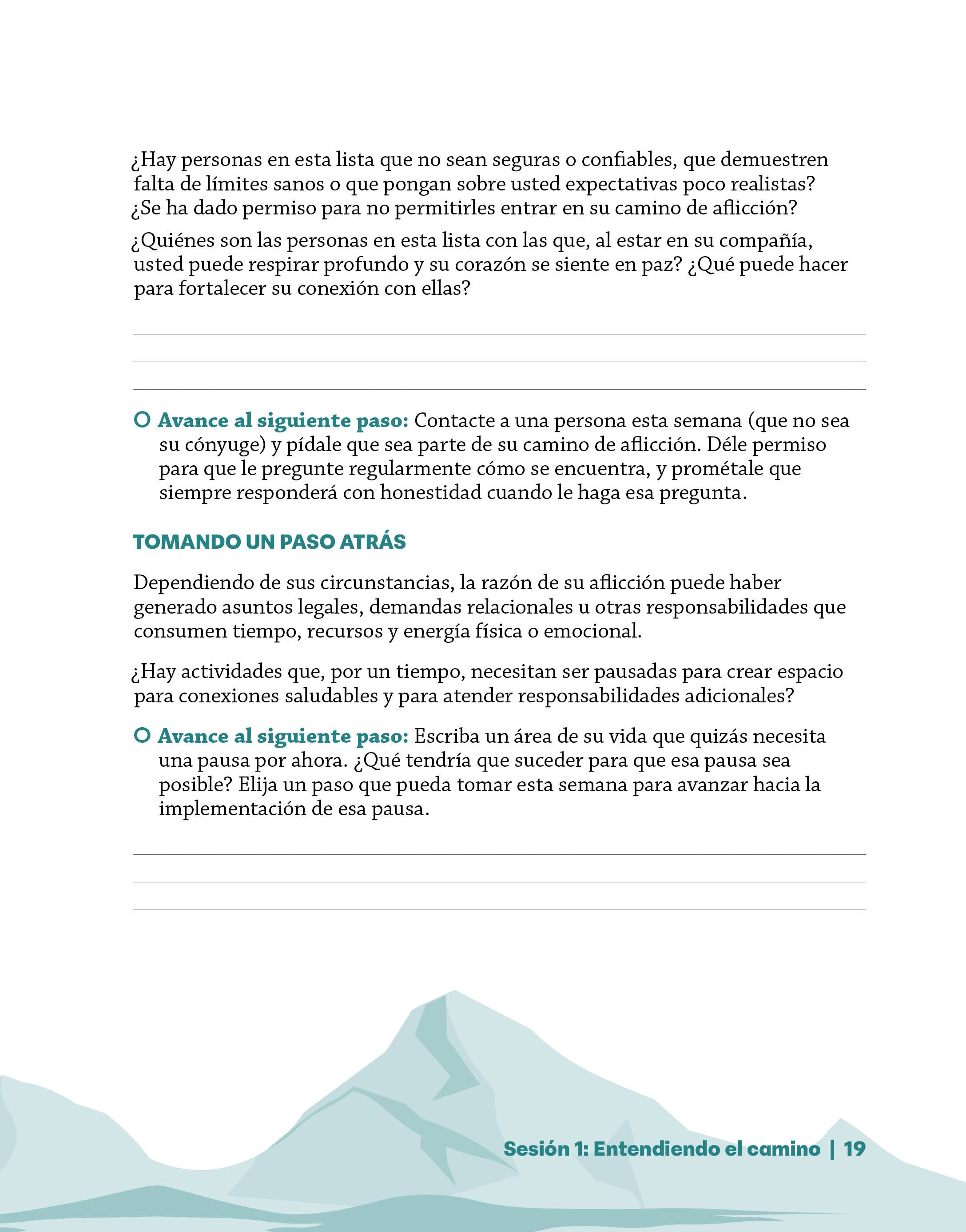 Creciendo a través de la aflicción: Cómo continuar en Cristo - cuaderno de trabajo (Growing Through Grief Workbook - Spanish)