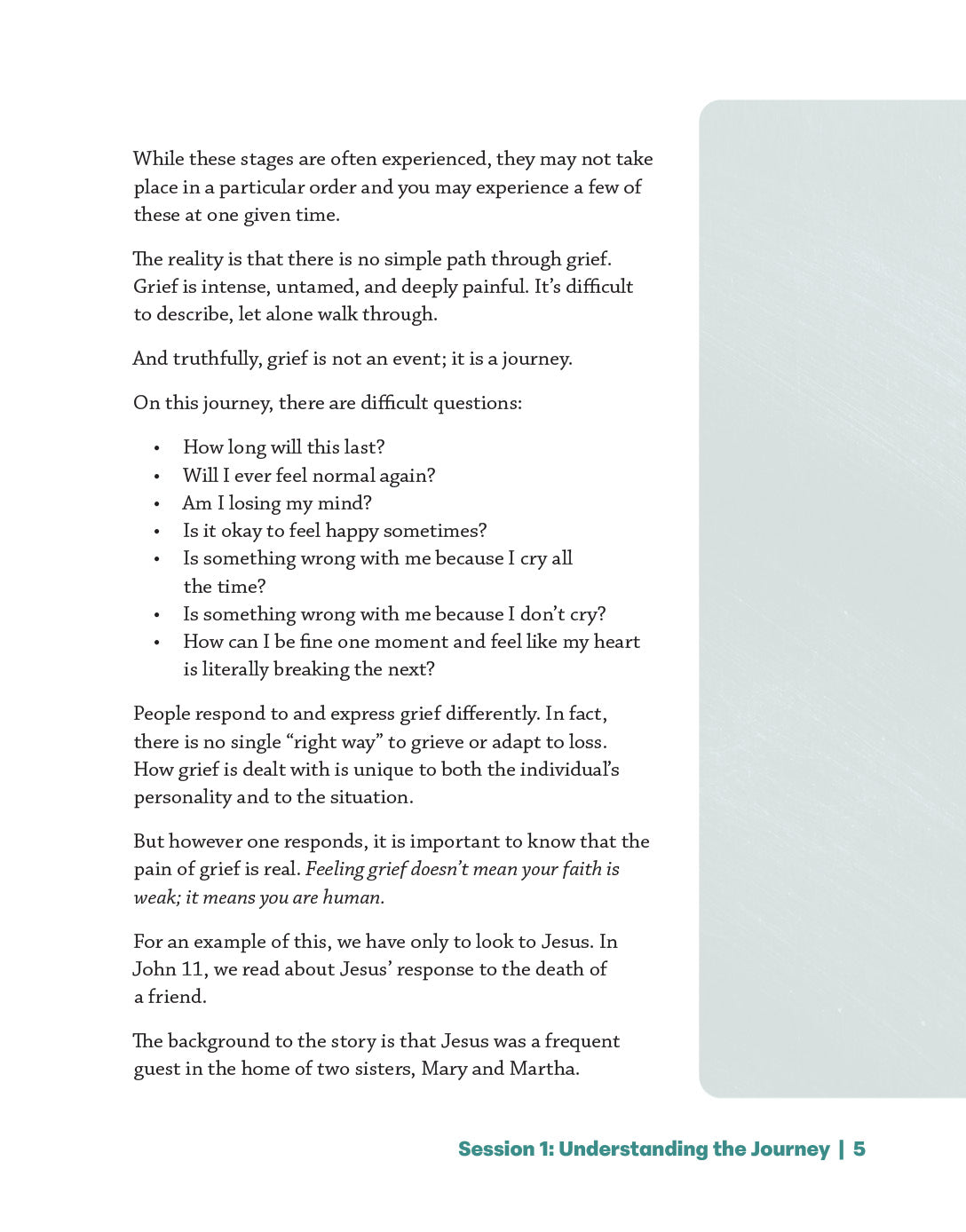 Growing Through Grief Leader Guide