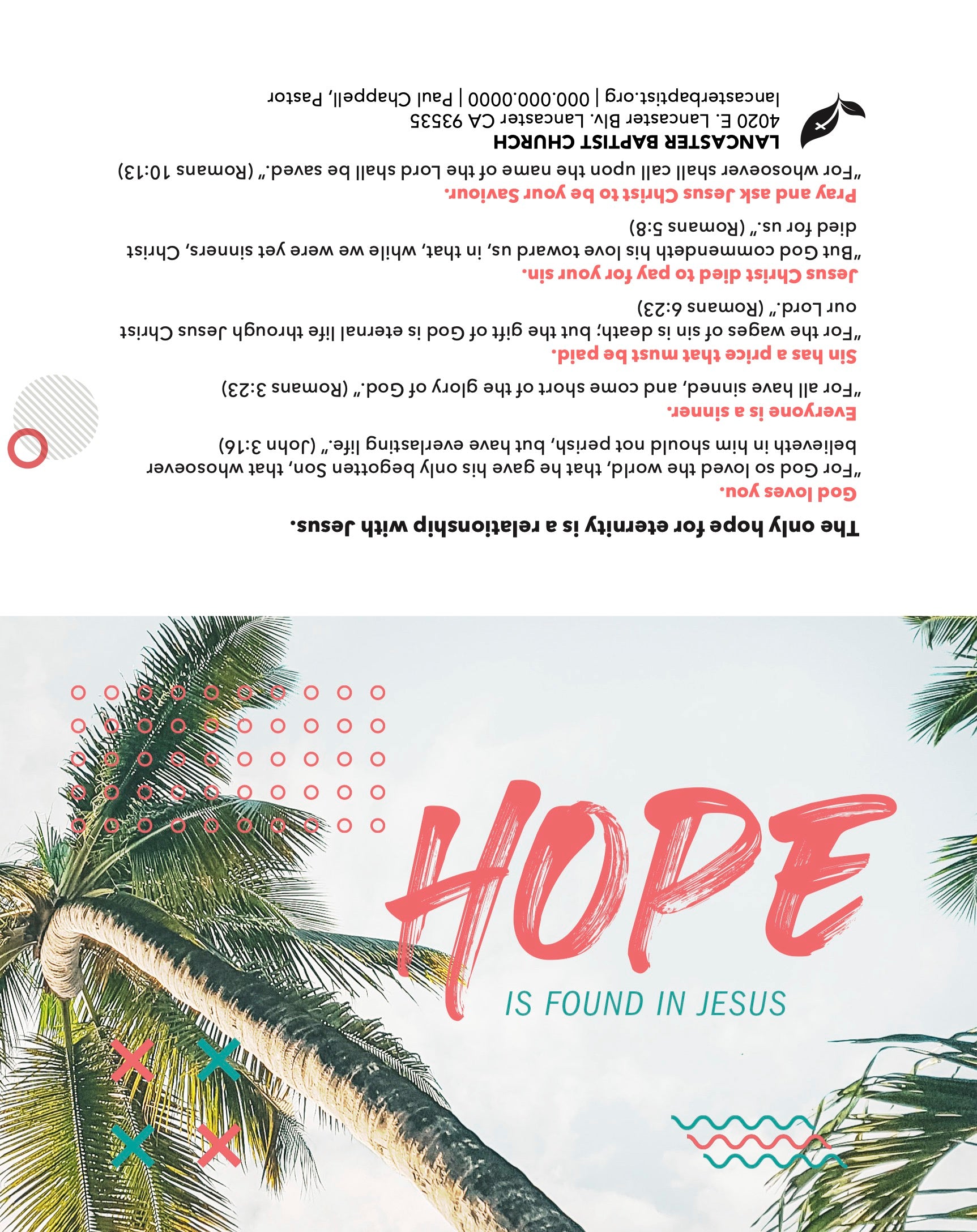 Hope if Found in Jesus Palm Trees—Gospel Tract