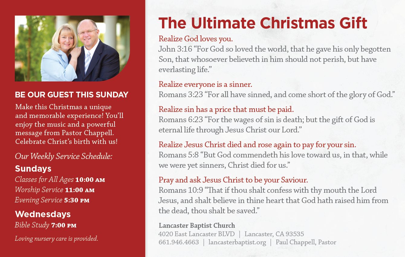 Celebrate Christmas Red & White—Outreach Card