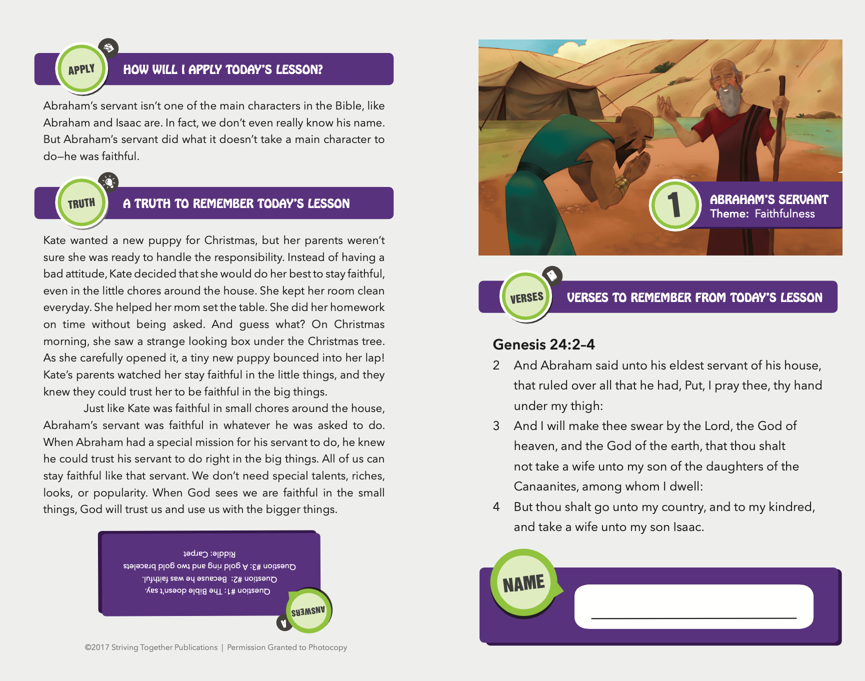Stories of Grace: Behind the Scenes Characters Ministry Resource Download
