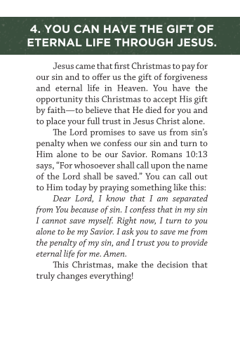 Christmas Changes Everything Pre-Printed Gospel Tract