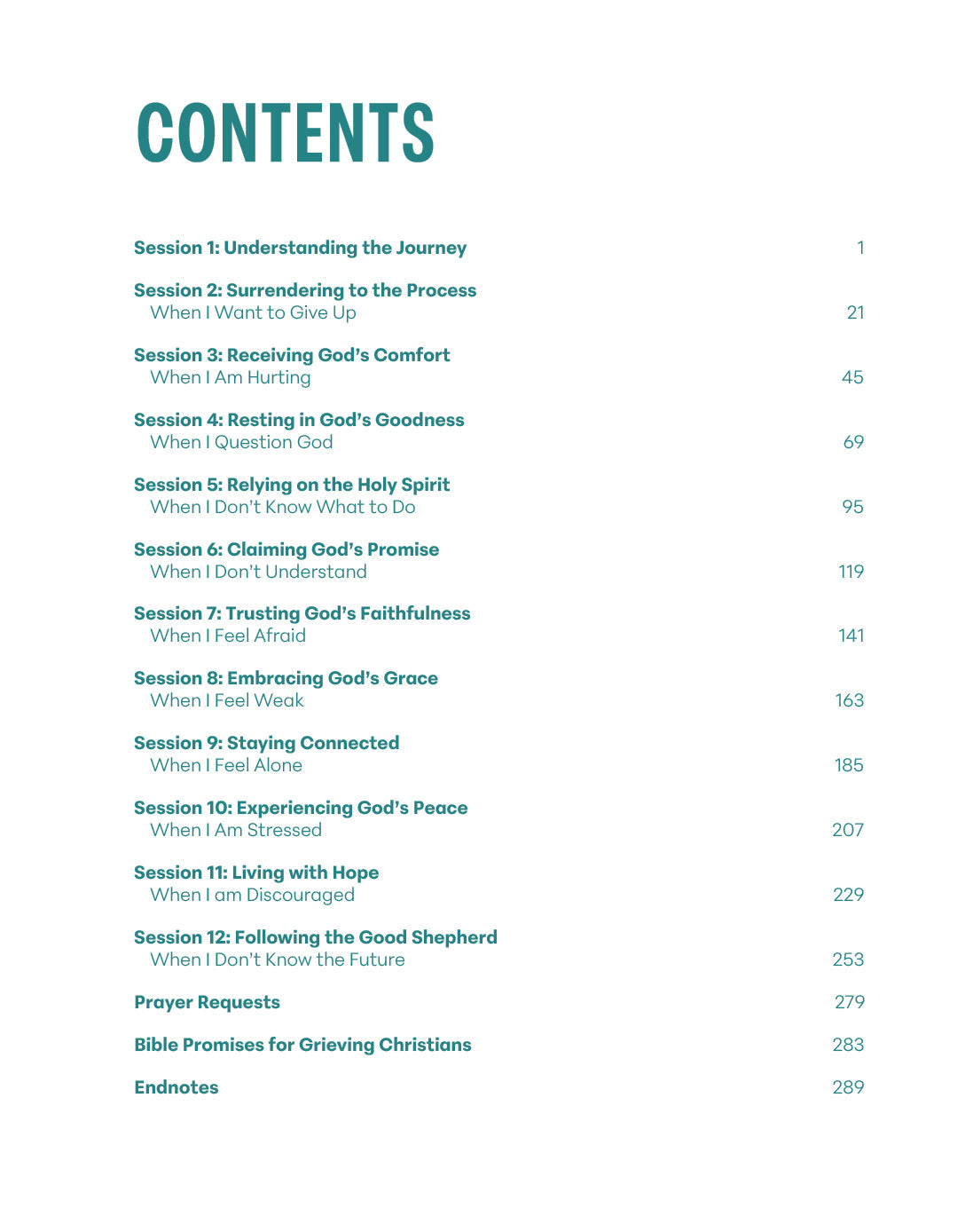 Growing Through Grief Workbook