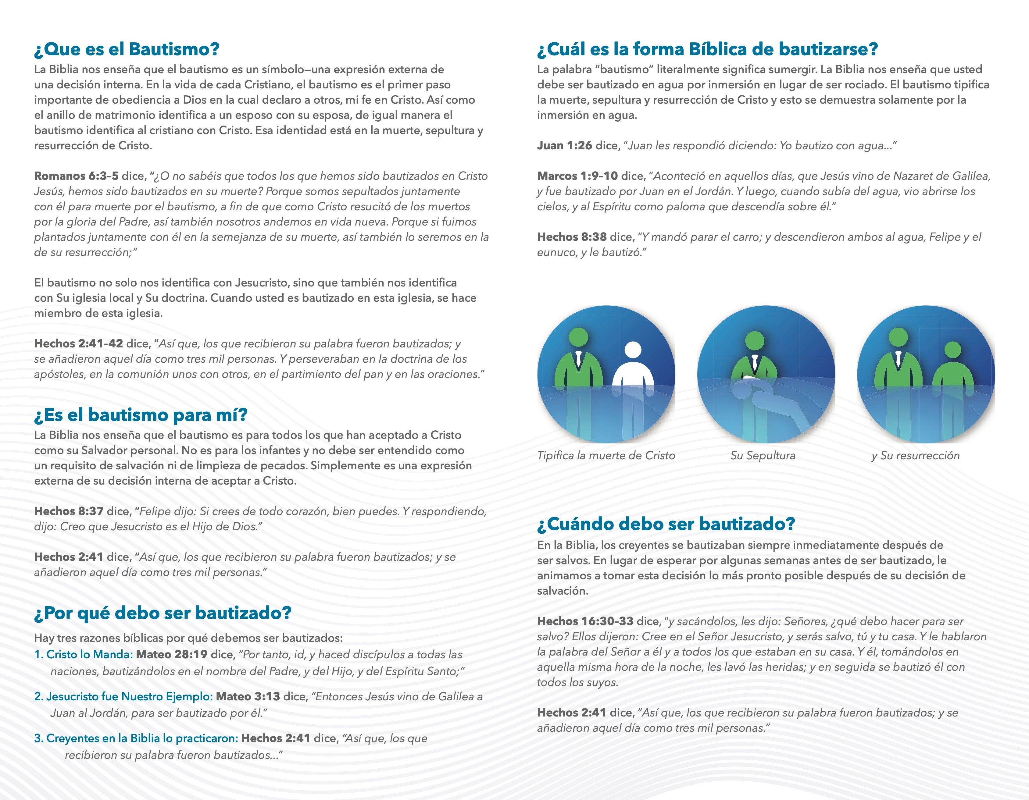 Folleto El Bautismo (Baptism Brochure Bifold Spanish) Paquete de 100