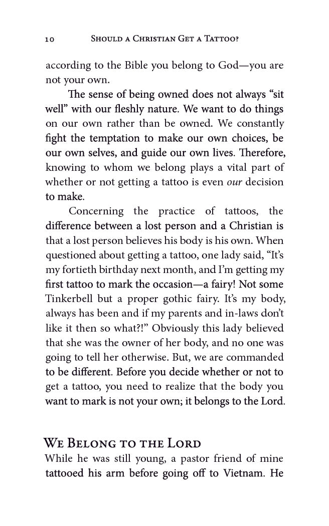 Should a Christian Get a Tattoo?