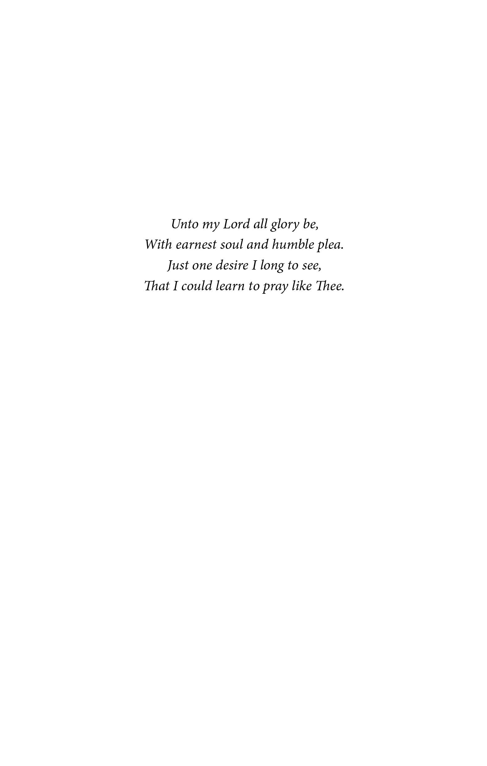 Teach Us to Pray