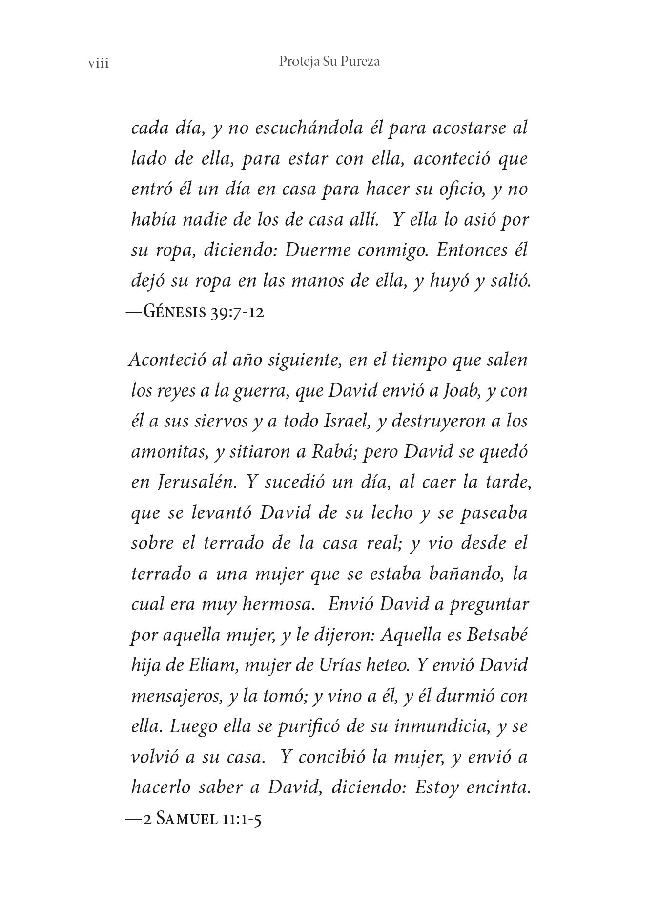 Proteja Su Pureza (Protect Your Purity)