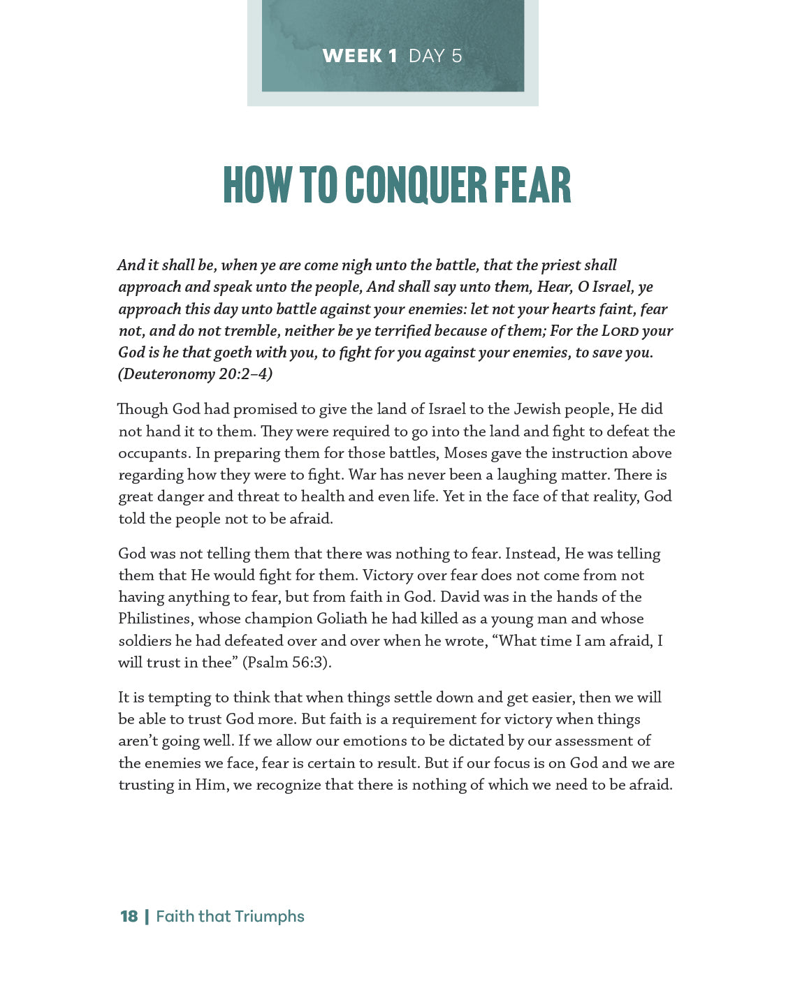 Faith that Triumphs Study Guide