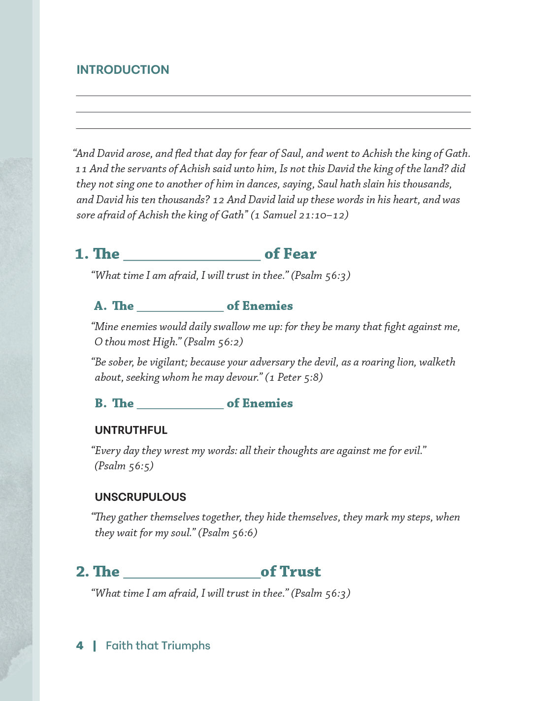 Faith that Triumphs Study Guide