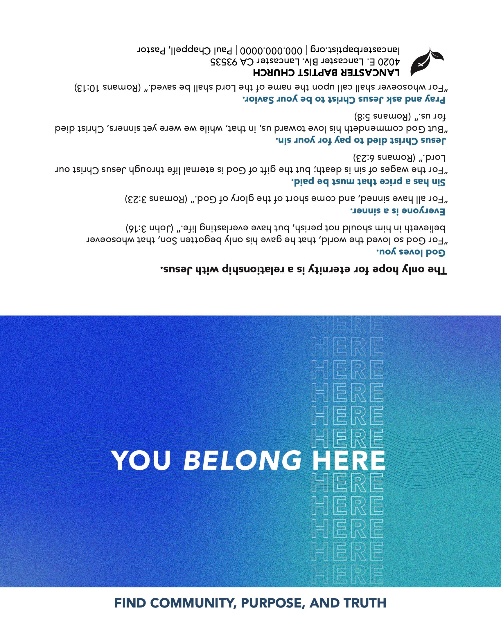 You Belong Here—Gospel Tract