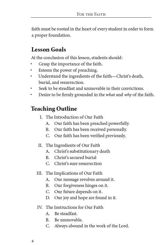 For the Faith Teacher Edition Download