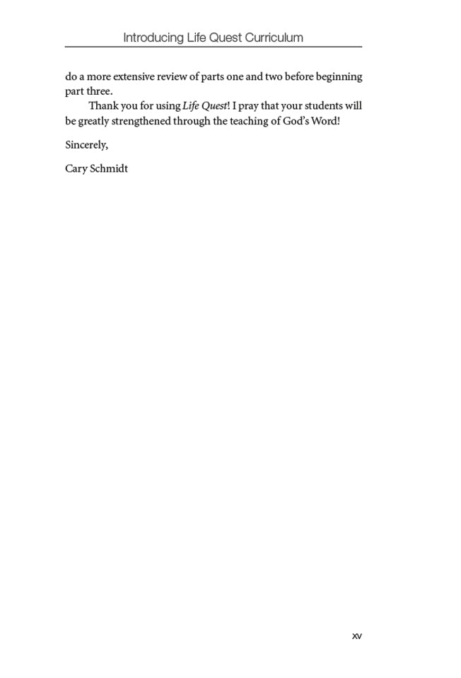 Life Quest Teacher Edition