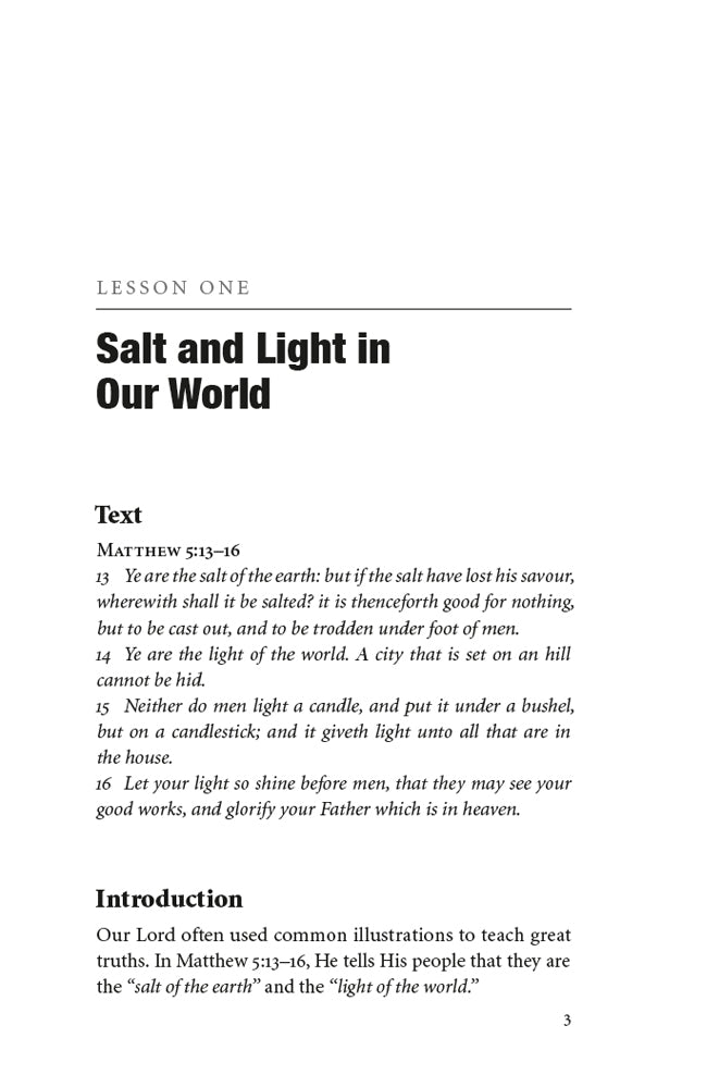 Salt and Light Teacher Edition Download
