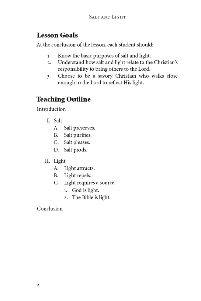 Salt and Light Teacher Edition