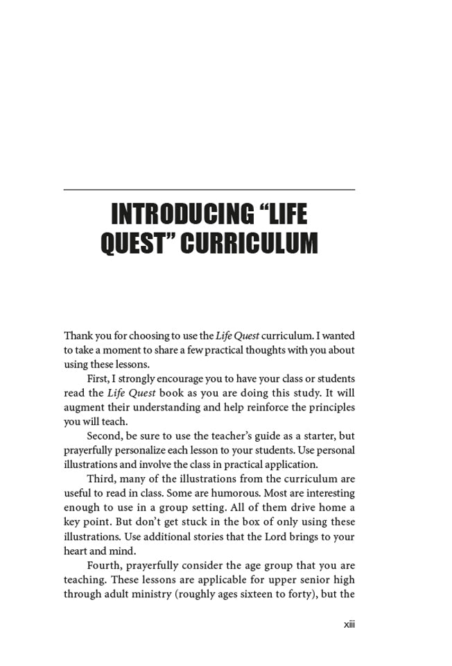 Life Quest Teacher Edition