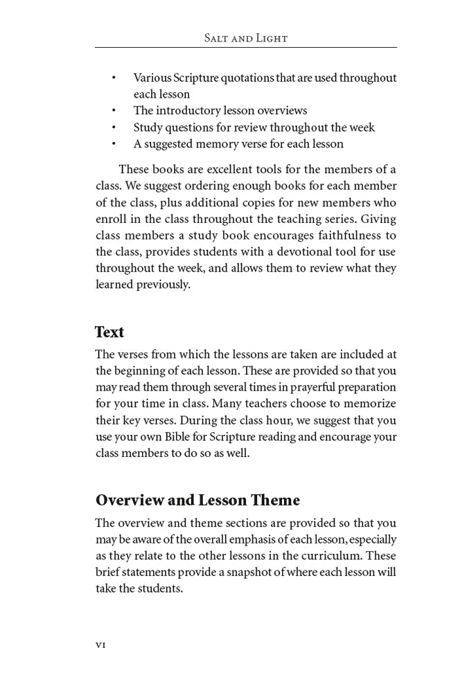 Salt and Light Teacher Edition Download