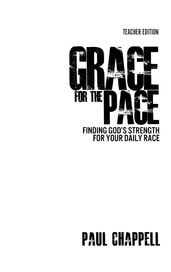 Grace for the Pace Teacher Edition Download