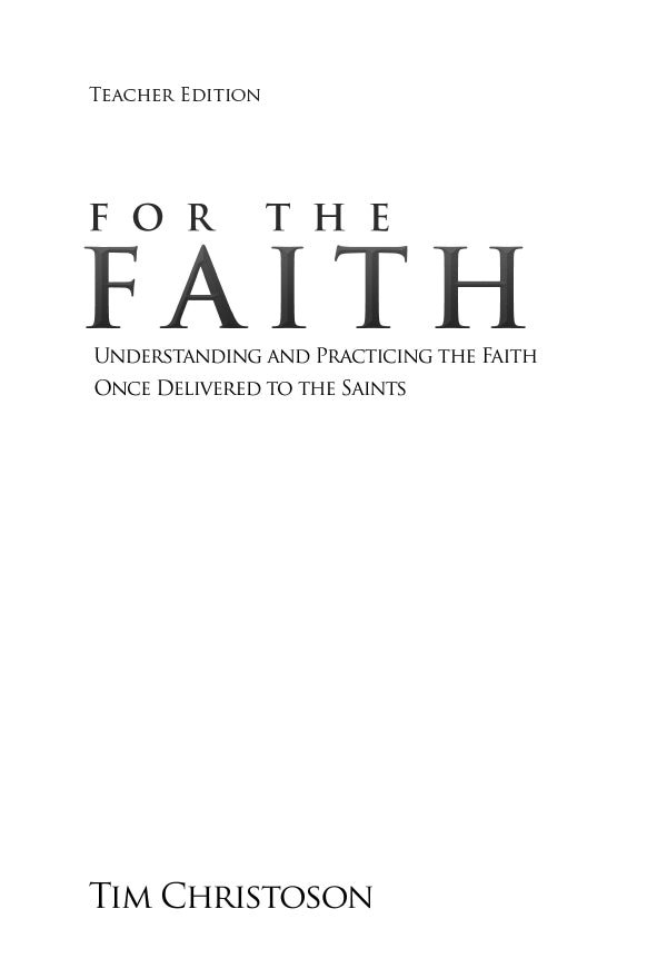 For the Faith Teacher Edition Download