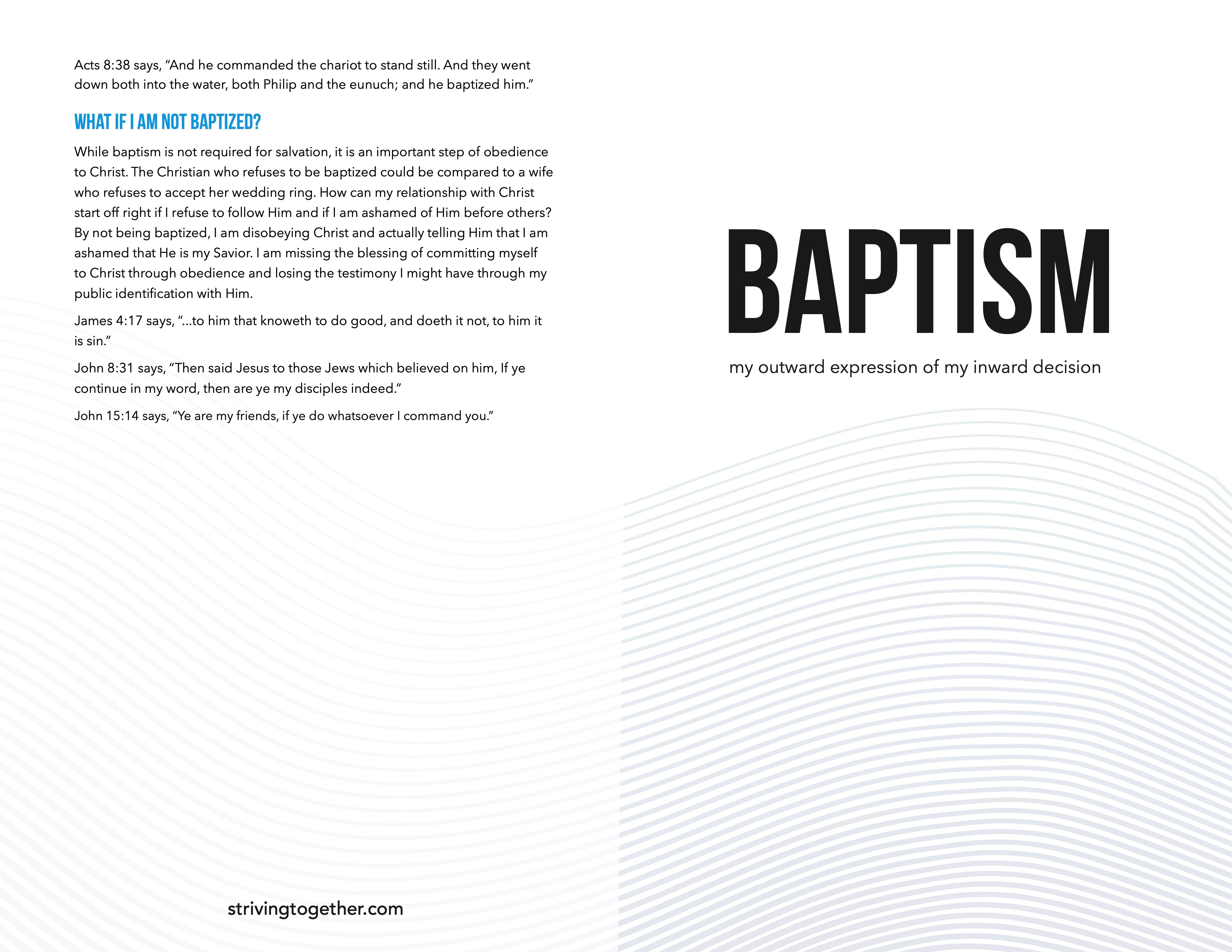 Baptism Brochure Bifold (English) Pack of 100