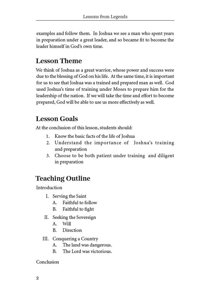 Lessons from Legends Teacher Edition Download