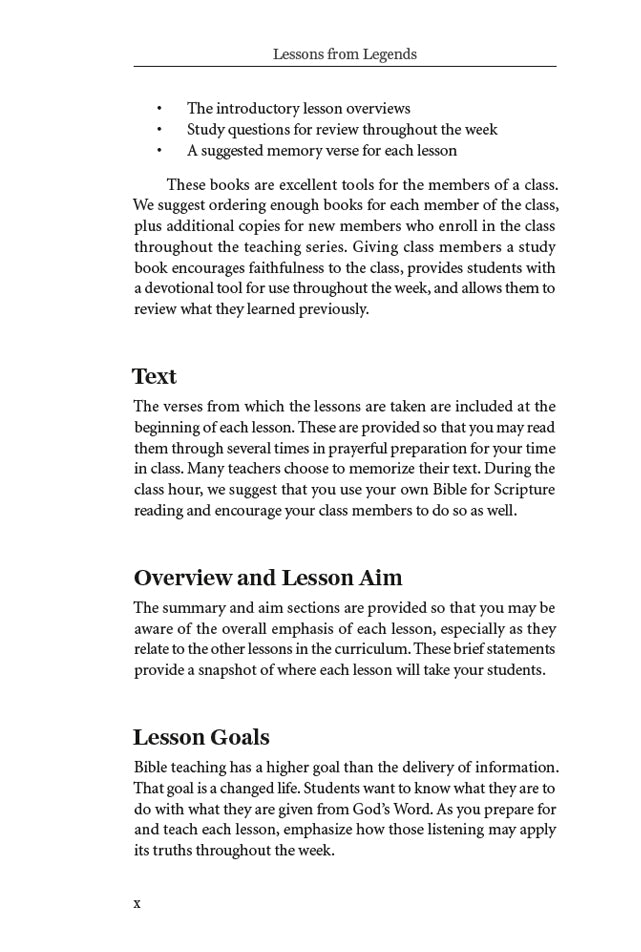 Lessons from Legends Teacher Edition Download