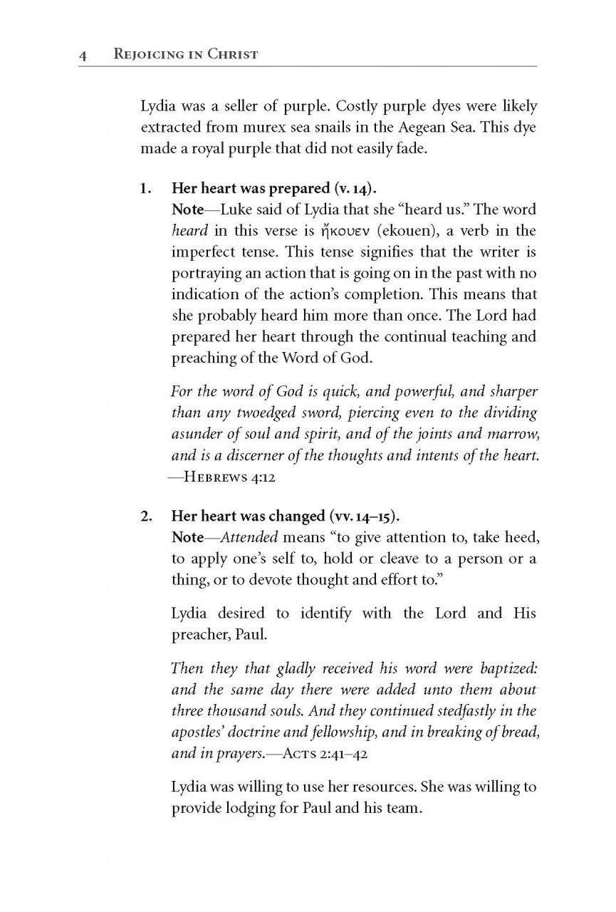 Philippians Expanded Outlines: Rejoicing in Christ