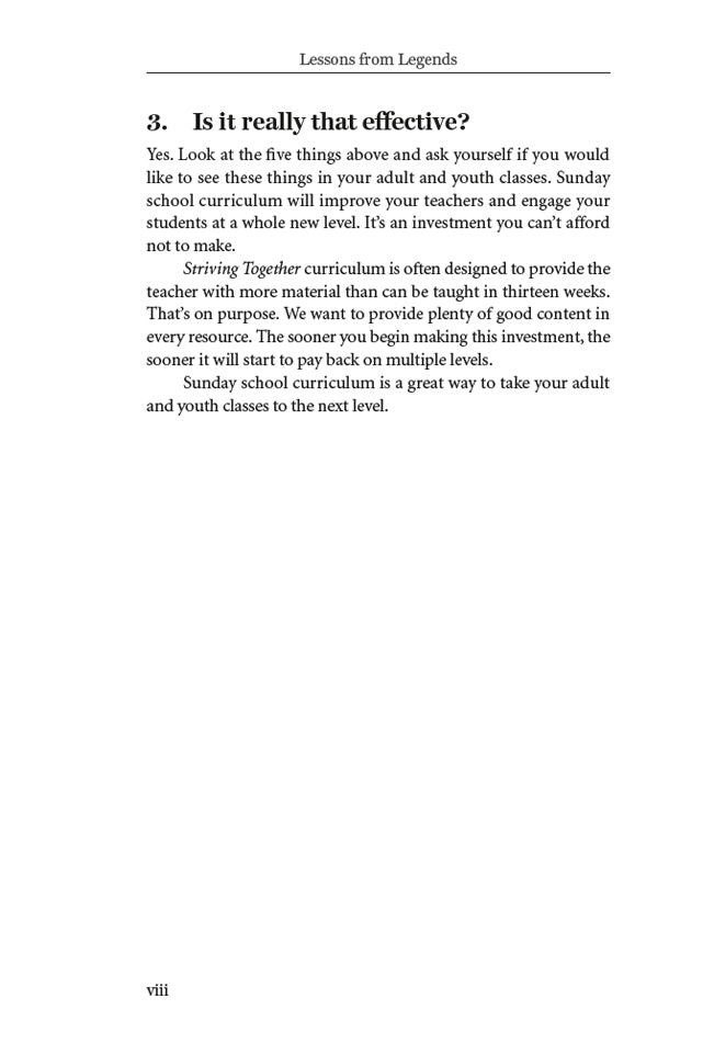 Lessons from Legends Teacher Edition Download