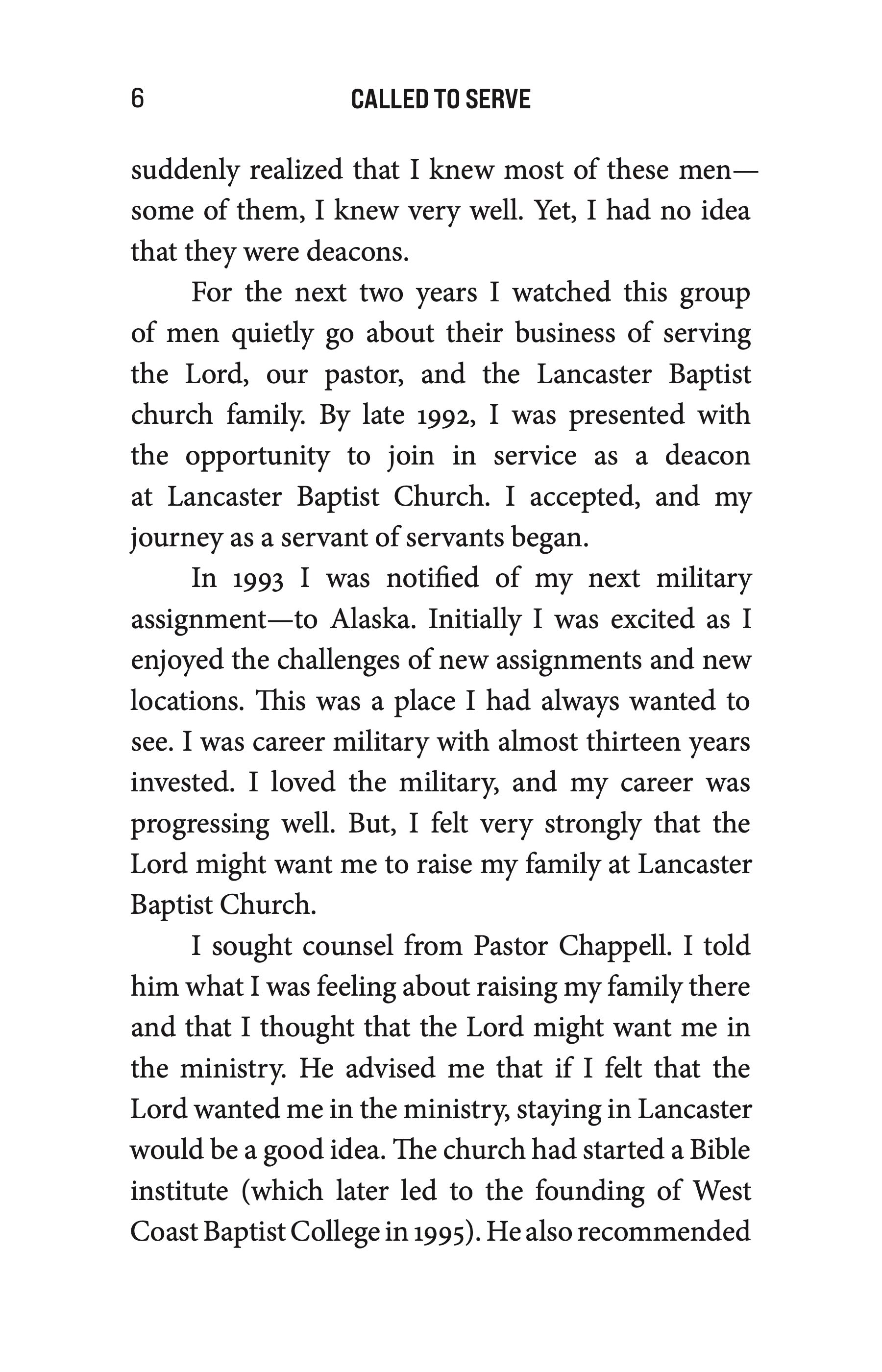 Called to Serve
