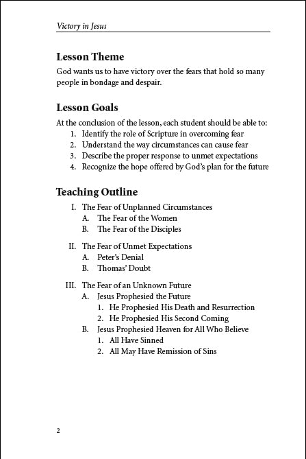 Victory in Jesus Teacher Edition Download