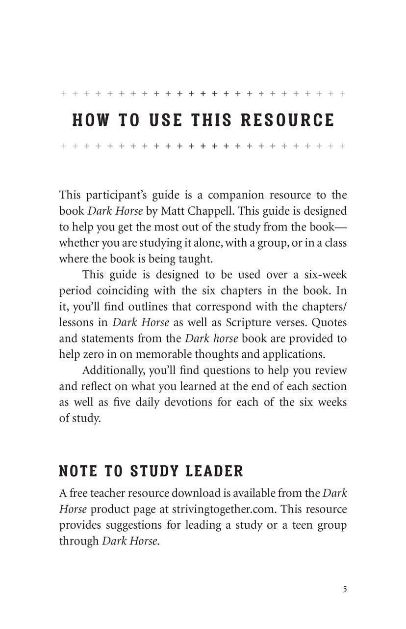 Dark Horse Participant's Guide