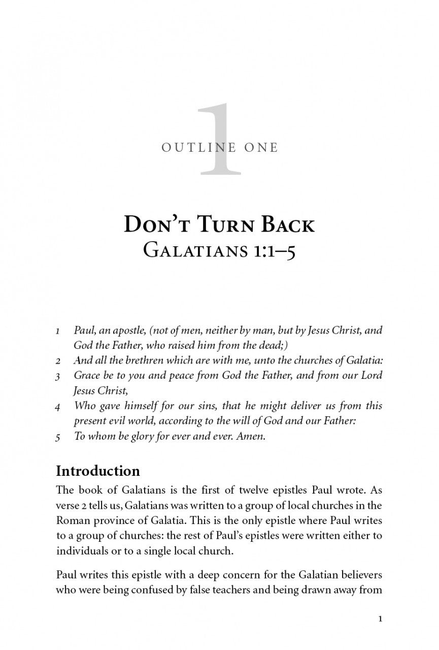 Galatians Expanded Outlines: No Turning Back