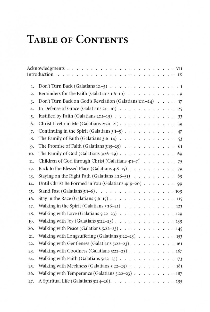 Galatians Expanded Outlines: No Turning Back