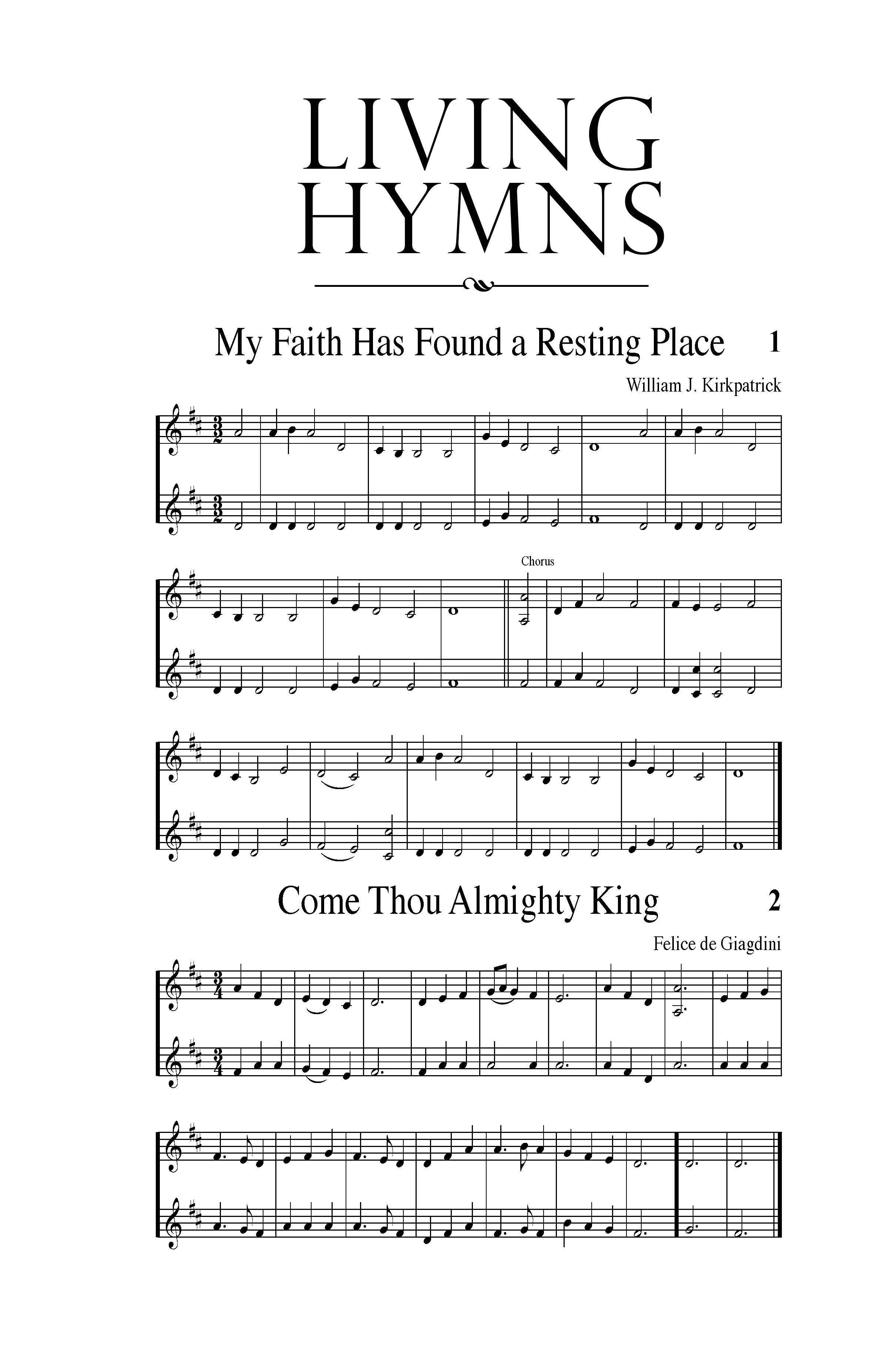 Living Hymns Orchestration: LH15 F (French Horn)