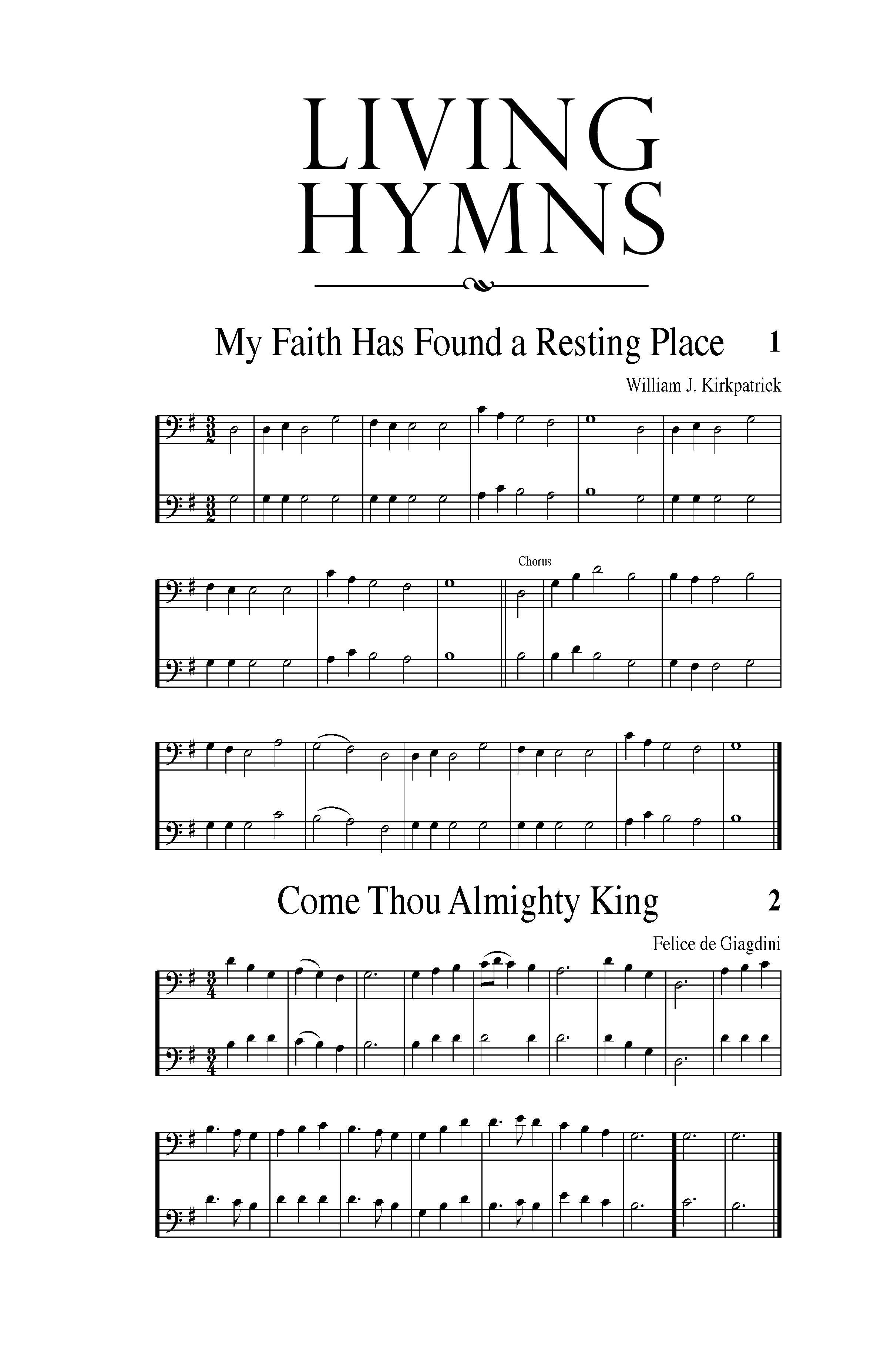 Living Hymns Orchestration: LH16 C (Trombone/Baritone B.C., Cello)