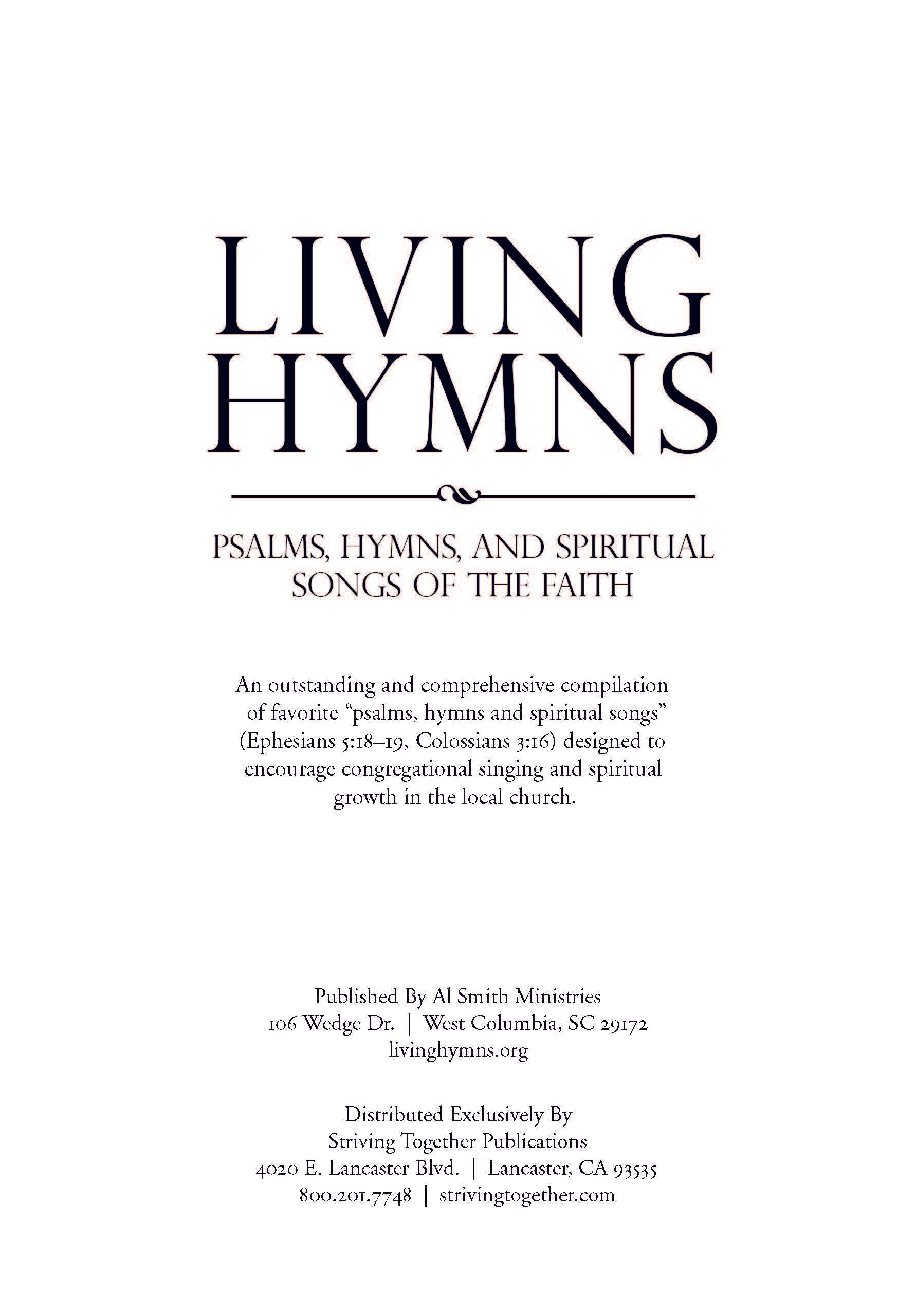 Living Hymns Large Print Piano Book Navy