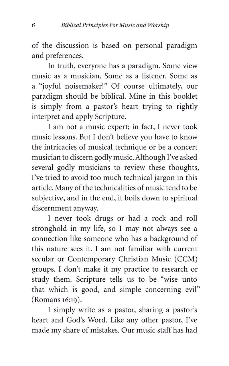 Biblical Principles for Music and Worship Download
