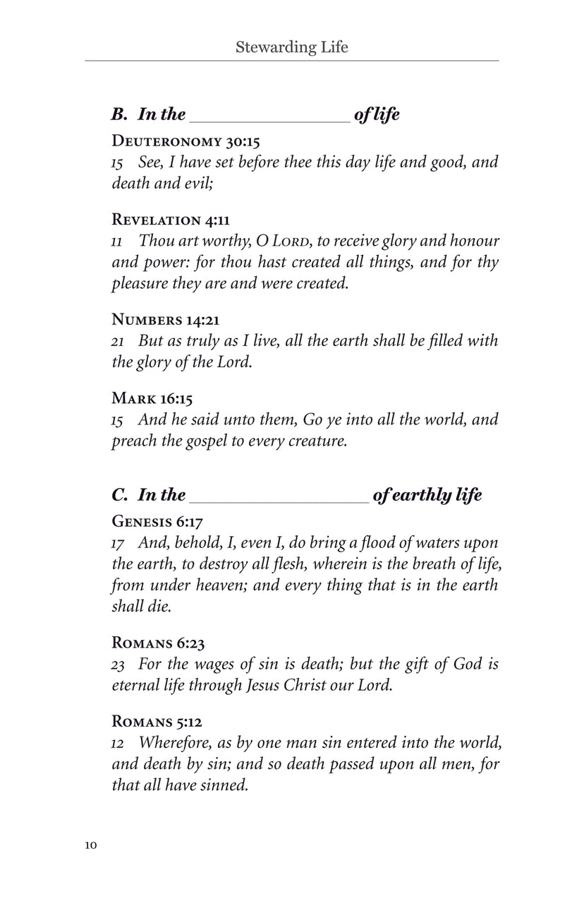 Stewarding Life Teaching Assets