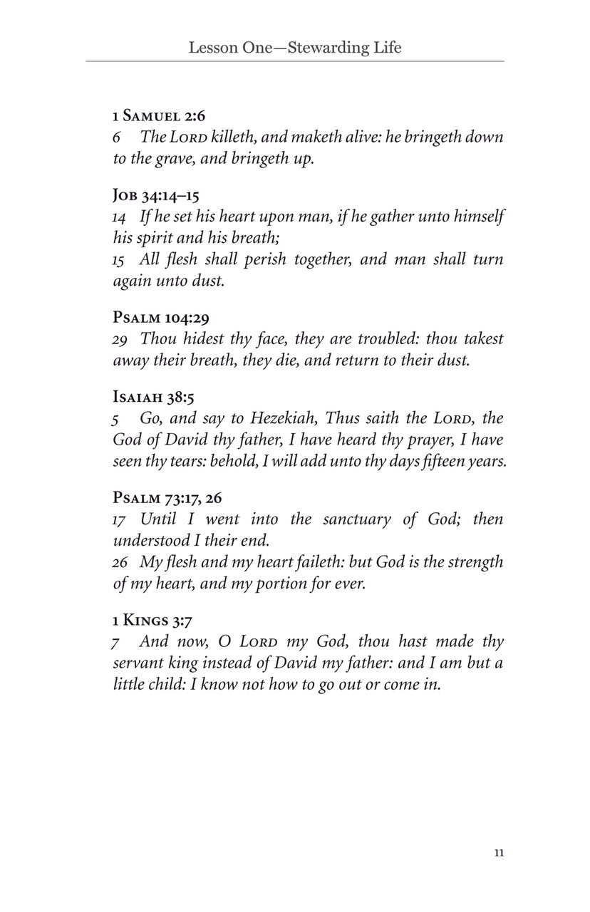 Stewarding Life Teaching Assets